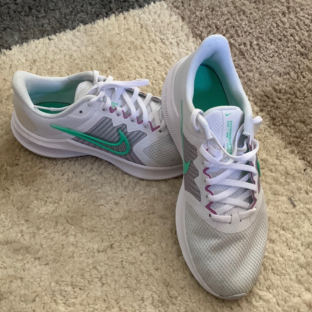 NIKE Ladies sneakers!  WORN ONCE!  Like new!  Size 8.  DOWNLIFTER.